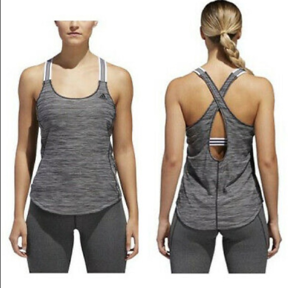 Adidas cross back tank top